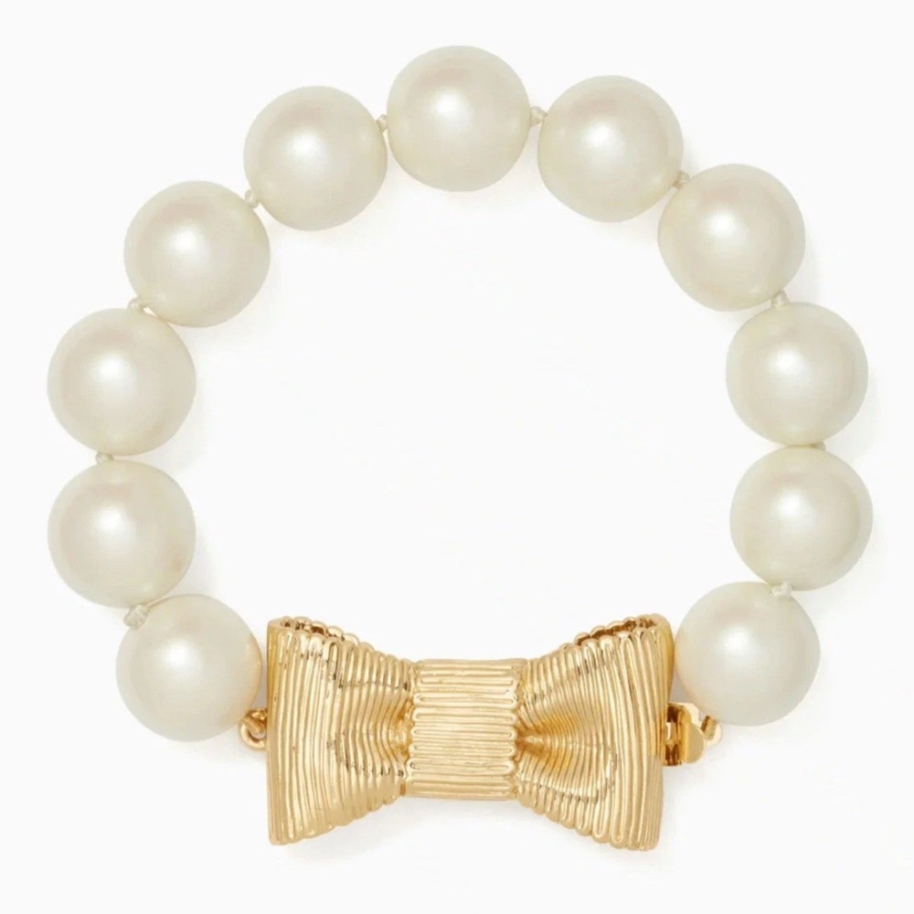 Kate Spade Gold Bow with Pearl Bracelet
